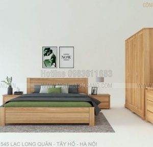 Bộ giường tủ gỗ sồi