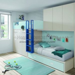 Giường tầng cho trẻ em, giường ngủ trẻ em, giường tầng gỗ tự nhiên. giường gỗ công nghiệp