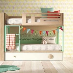 Giường tầng cho trẻ em, giường ngủ trẻ em, giường tầng gỗ tự nhiên. giường gỗ công nghiệp