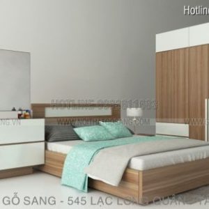 Giường tủ hiện đại, thiết kế nội thất gỗ công nghiệp