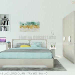 Combo giường tủ gỗ công nghiệp