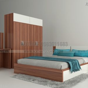 Giường tủ gỗ công nghiệp
