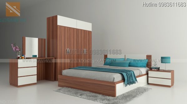 Giường tủ gỗ công nghiệp