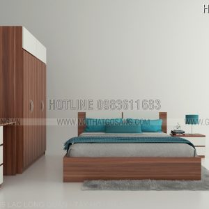 Giường tủ gỗ công nghiệp